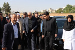 بازدید دکتر عباس علی آبادی وزیر صنعت، معدن و تجارت و مسئولین استان از فاز سوم بیمارستان آیت اله خوانساری